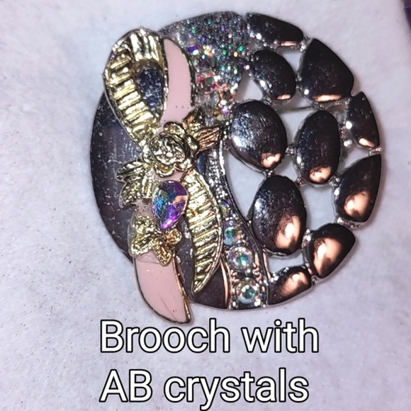 Breast Cancer Awareness Pink Ribbon Theme Brooch - Picture 3 of 12